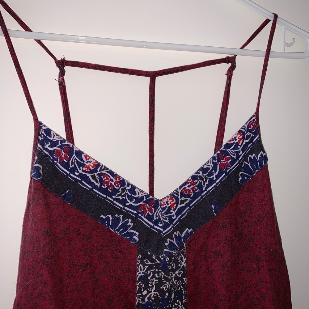 Patterned Maroon Dress - Picture 2 of 4